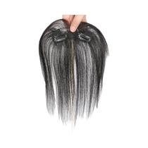 Franja De Cabelo Humano Natural Com Bigodes, Extensões De Substituição De Linha Capilar Tecidas À