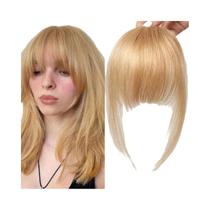 Franja De Cabelo Humano Remy Loiro Platina Com Clips 45 Polegadas Para Mulheres