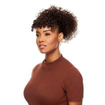 Franja de Cabelo Natural Cacheado Textura Curly 20cm De Benguela Castanho Escuro 12g