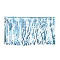 Franja de paetê 17cm cor 06 azul bebê metro