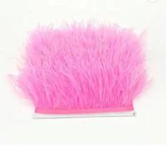 Franja De Plumas De Avestruz Viés De Penas 0,50 Centímetros