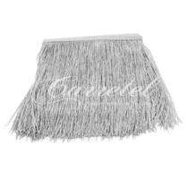 Franja de seda 20 cm/larg c/10 mts prata peça Franja de seda 20 cm/larg c/10 mts prata peça