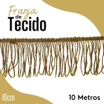 Franja De Tecido Amarelo Mostarda - 10Mm Rolo Com 10 Metros - Nybc