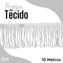 Franja De Tecido Branca - 10Mm Rolo Com 10 Metros - Nybc