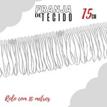 Franja De Tecido Branca - 15Mm Rolo Com 10 Metros - Nybc