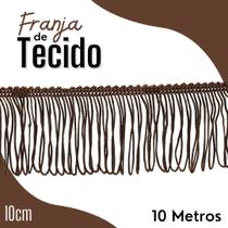 Franja De Tecido Marrom Havana - 10Mm Rolo Com 10 Metros - Nybc Franja De Tecido Marrom Havana - 10Mm Rolo Com 10 Metros - Nybc