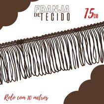 Franja De Tecido Marrom Havana - 15Mm Rolo Com 10 Metros - Nybc