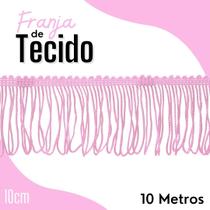 Franja De Tecido Rosa Claro - 10Mm Rolo Com 10 Metros - Nybc