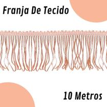 Franja De Tecido Salmão - 5Mm Rolo Com 10 Metros - Nybc