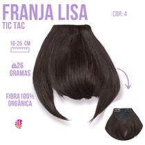 Franja Falsa Aplique Tic Tac De Fibra Organica Premium - Importada - Sem Brilho Excessivo