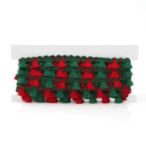 Franja Pingente 1,3cm Vermelho/Verde - FB