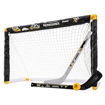 Franklin Sports adolescente unissex Franklin Sports Pittsburgh Penguins Mini Hockey Set Knee Hockey Goal Ball 2 Hockey Stick Combo, Pittsburgh Penguins, 28 x 20 12 EUA