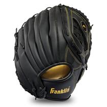 Franklin Sports Baseball e Softball Glove - Field Master - Baseball and Softball Mitt - Luva adulta e juvenil - Arremesso da Mão Direita - 14" - Preto/Ouro
