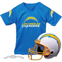 Franklin Sports boys Franklin Sports NFL Los Angeles Chargers Capacete Camisa Conjunto, Equipe Específica, One Size EUA