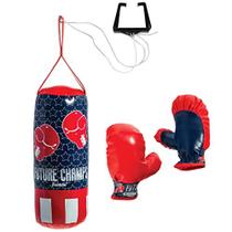 Franklin Sports Future Champs Kids' Mini Boxing Set - Inclui Luvas de Boxe Infantil - Saco de pancadas e suporte de encravamento de porta com corda para saco de pancada ajustável 4,75 x 4,75 x 12