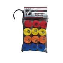 Franklin Sports Knee Hockey Balls - Indoor Mini Espuma Hockey Balls for Kids - 12 Soft Espuma Hockey Balls - Assorted Colors - Drawstring Bag