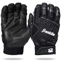 Franklin Sports MLB Batting Gloves - 2º Skinz Youth Batting Gloves - Youth Baseball Batting Gloves - Youth S Black Batting Gloves - Youth Small