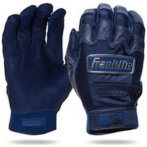 Franklin Sports MLB Batting Gloves - CFX Pro Chrome Adulto + Youth Batting Luvas Par - Luvas de Rebatida de Beisebol + Softball - Marinha - Adulto Grande