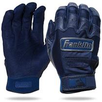 Franklin Sports MLB Batting Gloves - CFX Pro Chrome Adulto + Youth Batting Luvas Par - Luvas de Rebatida de Beisebol + Softball - Marinha - Adulto Pequeno