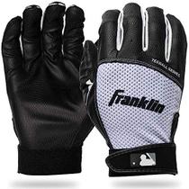 Franklin Sports MLB Batting Gloves - Luvas de Rebatida de Teeball para Crianças - Youth Flex - Luvas de Rebatida para Teeball, Beisebol + Softball - Preto / Branco - XX Pequeno