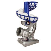 Franklin Sports MLB Electronic Baseball Pitching Machine - Inclui Seis Bolas de Beisebol De Plástico, Prata/Azul (6696S3)