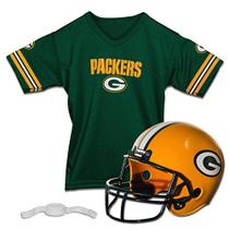 Franklin Sports NFL Green Bay Packers Kids Football Set, Inclui Capacete, Chinstrap e Jersey