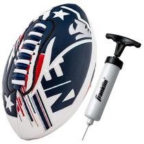 Franklin Sports NFL New England Patriots Football - Futebol Juvenil Mini - Futebol de 8,5" - SPACELACE Easy Grip Texture- Perfeito para crianças!