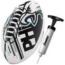 Franklin Sports NFL Philadelphia Eagles Football - Mini Futebol Juvenil - Futebol de 8,5" - SPACELACE Easy Grip Texture- Perfeito para crianças!