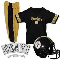 Franklin Sports Pittsburgh Steelers Kids Football Uniform Set - NFL Youth Football Costume for Boys & Girls - Set Includes Helmet, Jersey & Pants - Pequeno