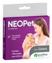 Frasco Antiparasitário Para Pulga Ourofino Neopet Para Gato 8kg