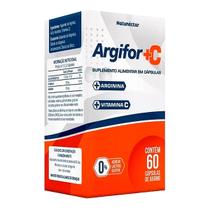 Frasco Argifor+C Arginina Vitamina C Suplemento Alimentar Natural 100% Puro Original Natunéctar 60 Cápsulas