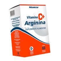 Frasco Arginina Vitamina C Suplemento Alimentar Natural 100% Puro Original Natunéctar 60 Cápsulas