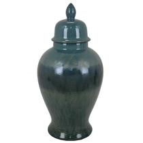 Frasco Benzara Caty 51 cm Temple Green Ceramic Classic Frasco Benzara Caty 51 cm Temple Green Ceramic Classic