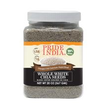 Frasco branco inteiro de 567 g (20 onças) da Chia Seeds Pride Of India Frasco branco inteiro de 567 g (20 onças) da Chia Seeds Pride Of India