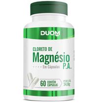 Frasco Cloreto de Magnésio P.A 210mg Suplemento Alimentar Natural Puro Vitamina Original 60 Capsulas/Comprimidos Duom