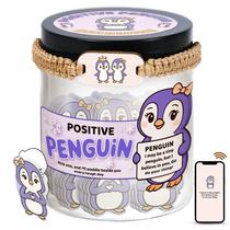 Frasco com 60 cartões positivos de afirmação de pinguins DEARMINE Frasco com 60 cartões positivos de afirmação de pinguins DEARMINE