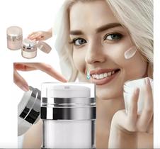 Frasco Creme Vácuo Bomba Pump Recarregável Kit 2 Pç