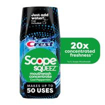 Frasco de 50 ml para enxaguatório bucal Crest Scope Squeez Cool Peppermint