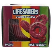 Frasco de 90 ml de framboesa perfumada Candle Life Savers - 25h de tempo de queima