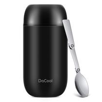Frasco de aço inoxidável isolado Food Thermo DaCool 710ml preto