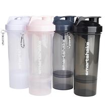 Frasco de agitador de proteína Smartshake Slim, pacote com 4 unidades de armazenamento, 400 ml