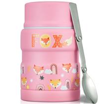 Frasco de alimentos Charcy Thermo para comida quente 500 mL com colher dobrável Frasco de alimentos Charcy Thermo para comida quente 500 mL com colher dobrável