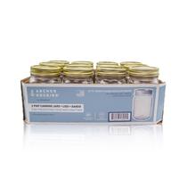 Frasco de armazenamento de alimentos Anchor Hocking 473 ml, pacote com 12 bocas regulares Frasco de armazenamento de alimentos Anchor Hocking 473 ml, pacote com 12 bocas regulares