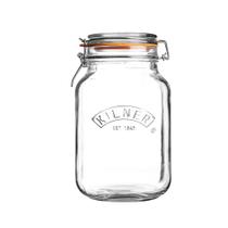 Frasco de armazenamento de alimentos Kilner Square Clip Top 1,5 L Frasco de armazenamento de alimentos Kilner Square Clip Top 1,5 L