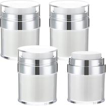 Frasco de bomba Airless Nuenen 50 mL (pacote com 4) recarregável branco