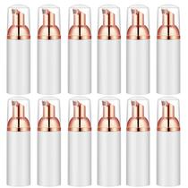 Frasco de bomba de espuma Lil Ray 50 ml branco para xampu para cílios, 12 unidades