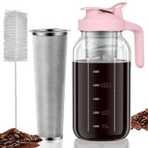 Frasco de cafeteira Cold Brew JunvPic 1.9L com filtro de aço inoxidável