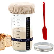 Frasco de fermentação Havamoasa Sourdough Starter 550 ml de vidro x6