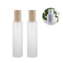 Frasco de loção XINGZI Frosted Glass 120 mL com cabeça de bomba 2 unidades