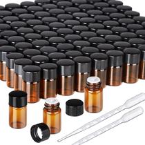 Frasco de óleo essencial Teenitor 2mL x 100 de vidro âmbar com tampas Frasco de óleo essencial Teenitor 2mL x 100 de vidro âmbar com tampas
